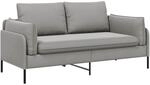 2-sitzer Sofa 2-sitzer Hellgrau 188 X 81 X 89 Cm Samt Vidaxl