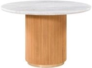 Esstisch Mango Natur / Wei&szlig; Lackiert 120x120x76 Cm Teilmontiert Barcelona 528