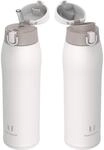 Edelstahl Thermosflasche 350-950ml Bpa-frei Mit 2 Deckeln
