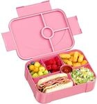 Brotdose Kinder Mit 6 F&auml;chern, Auslaufsicher, Bpa-frei, 1150ml, Rosa