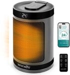Serenelife Keramik-heizl&uuml;fter 1500w, Wlan, Fernbedienung, Grau