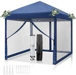 Faltpavillon 3x3m Mit Moskitonetzen, Wasserdicht, Uv-schutz 50+, H&ouml;henverstellbar