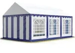 Party-zelt Festzelt 4x6 M Garten-pavillon -zelt Pvc Plane 700 N In Blau-wei&szlig;