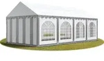 Festzelt Partyzelt 4x8 M Premium, Hochwertige Pvc Plane 750 N In Grau-wei&szlig; 100%