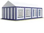 Party-zelt Festzelt 4x8 M Garten-pavillon -zelt Pvc Plane 700 N In Blau-wei&szlig;
