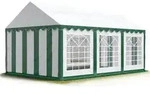 Party-zelt Festzelt 3x6 M Garten-pavillon -zelt Pvc Plane 700 N In Gr&uuml;n-wei&szlig;