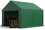 Lagerzelt 3x4 M Industriezelt Unterstand Pvc Plane 750 N Dunkelgr&uuml;n Mit Bodenrahmen