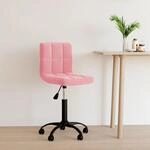 B&uuml;rostuhl Drehbar Rosa Samt Vidaxl