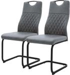 Ml-design Esszimmerst&uuml;hle 2er Set Freischwinger Schwingstuhl Aus Kunstleder,