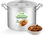 Nutrichef Kochtopf 11,4l &Oslash;28cm, Edelstahl Mit Deckel, Induktion