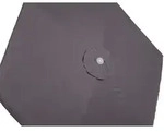 Schirm &Oslash; 180cm 38 Mm Rohr Grau Aluminium/textil