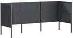 Vidaxl Wheelie Bin Screen 249 X 85 X 113 Cm Steel Anthracite