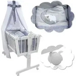 Babybett , Wei&szlig;, Mit Rollen Vitalispa