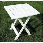 Spetebo - Kunststoff Klapptisch Adige 45 X 43 Cm - Wei&szlig; - Garten Beistelltisch