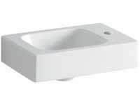 Geberit iCon Handwaschbecken 38x28cm, weiß, mit Hahnloch rechts, Farbe: Weiß, mit