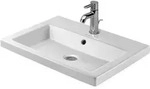 Duravit - 2nd Floor - Waschbecken Mit &Uuml;berlauf, 58x47 Cm, Wei&szlig; - 1 Hahnloch