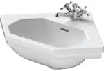 Duravit - 1930 Eck Handwaschbecken, 59,5x45cm, Mit &Uuml;berlauf, 1
