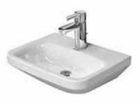 Handwaschbecken durastyle ohne Überlauf, mit Hahnlochbank, 450 x 335 mm, 1 Hahnloch