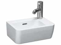 Pro a Handwaschbecken, 1 Hahnloch rechts, mit Überlauf, 360x250, weiß, Farbe: Weiß