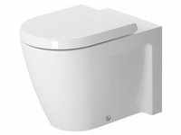 Stand-WC back-to-wall starck 2 tief, 370 x 570 mm, Abgang waagerecht weiß
