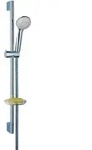 Hansgrohe - Crometta 85 - Brausegarnitur Vario, 9 Cm, 2 Stahlen, Wei&szlig; / Verchromt