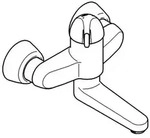 Grohe Einhand-sicherheitsmisch-waschtischbatterie Euroeco Special 32792, Wandmontage,