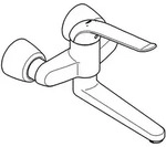 Einhebel-waschtischbatterie Euroeco Spec Wandmontage Ausladung 274mm Chrom