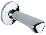 Wanneneinlauf, Dn 20, Wandmontage, Ausladung 140mm, Auslauf Mit Strahlregler, Chrom -