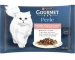 Gourmet Perle Erlesene Streifen Mit Rind Kaninchen Lachs Huhn 4x 85g Nassfutter Katze