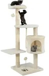 Dibea - Lionto Kratzbaum Kletterbaum Katzenkratzbaum H&ouml;he 112 Cm, Beige/wei&szlig;