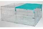 Jungtier-freilaufgehege Mit Ausbruchsperre 144x112x60 Cm Chrom Kerbl