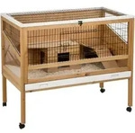 Kleintierk&auml;fig Indoor Deluxe Mit Einer Etage, L X B X H 115 X 60 X 92,5 Cm - Kerbl