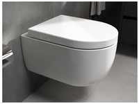 Aqua Bagno - Spülrandlose Toilette Wand-WC inkl.abnehmbaren WC-Sitz mit