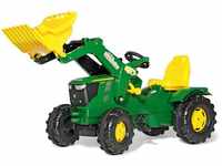 John Deere 6210 r Traktor mit Frontlader Trettraktor grün - Rolly Toys