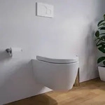 Wand-wc Bernstein Nano Nt2038 H&auml;nge-wc Softclose Kurz Wei&szlig; Gl&auml;nzend