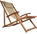 Casaria&reg; Sonnenliege Holz Wetterfest Klappbar Verstellbar 160kg Belastbar Armlehne