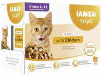 Delights Katzennassfutter Kitten Huhn in Sauce 12 x 85 g Nassfutter - Iams