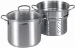 Spaghettitopf Mit Glasdeckel 6,5 L &Oslash;24cm Edelstahl 3teilig