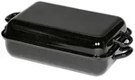 Br&auml;ter Profi 37x26x12,5cm Schwarz Emailliert Mit Deckel