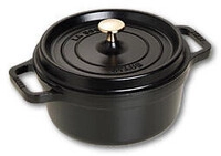 Staub Cocotte, 22 Cm | Schwarz | Rund | Gusseisen (40509-305-0)