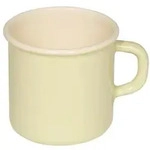 Riess Classic Topf Mit B&ouml;rdel/becher &Oslash;8cm 3/8 Liter Pastell Gelb Emaille