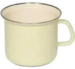 Riess Topf Mit Chromrand &Oslash;16cm 2l Pastell Gelb Emaille