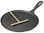 Le Creuset Cr&ecirc;pi&egrave;re Gusseisen Emaille Schwarz 27 Cm