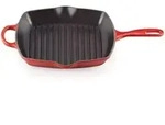 Grillpfanne Gusseisen Quad. Kirschrot 26 Cm - Le Creuset