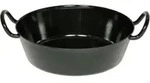 Riess Schnitzelpfanne Schwarz, Emailliert, H&ouml;he: 110 Mm, &Oslash;: 400 Mm
