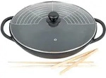 Wok Leipzig &Oslash;36cm Aluguss Mit Glasdeckel Und Zubeh&ouml;r