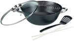 Wok Multifonction 5 Pieces - Gsw - 860956 - Fonte D'Acier - 32 Cm - Tous Feux Dont
