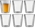 Bodum Canteen Set Mit 6 Doppelwandigen Gl&auml;sern Transparent 200 Ml