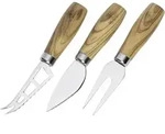 B&eacute;rard K&auml;se Messer Set, 3-teilig, Olivenholz, Ma&szlig;e: 16 X 13 Cm (21350)