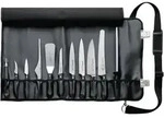 F.dick - Rolltasche Lederoptik 11-teilig + K&uuml;chenmesser Fruchtausstecher Gabel